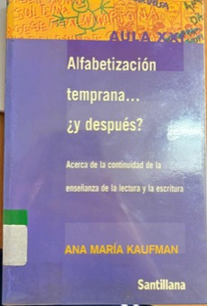 Portada de Alfabetización tempana... ¿y después?